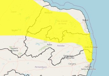 Inmet emite alerta de perigo potencial de chuvas intensas para João Pessoa e mais 120 cidades da PB